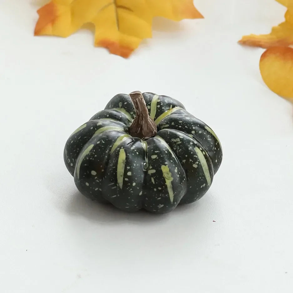 10Pcs Mini Artificial Pumpkins for Halloween & Autumn Decorations