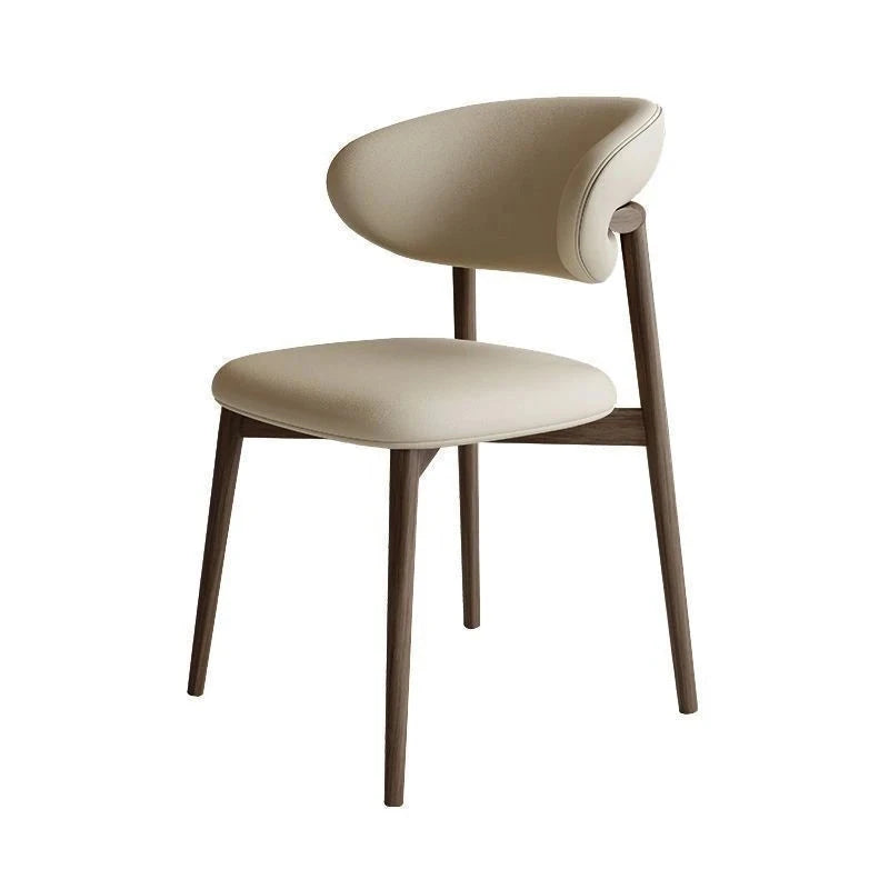 H2O Modern Nordic Iron & Wood Dining Chair