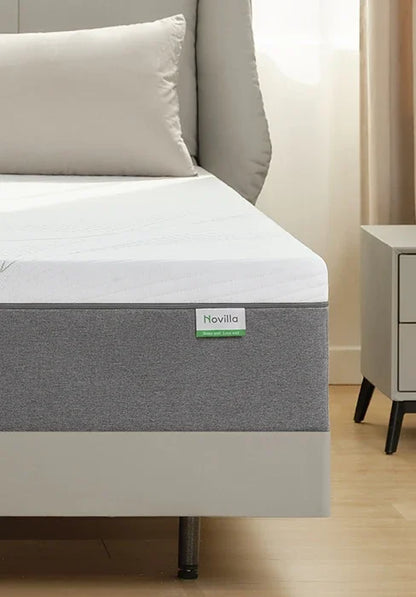 Novilla ,12 Inch Hybrid with Comfort Foam,Innerspring Pillow Top Mattress in a Box,King Size Mat