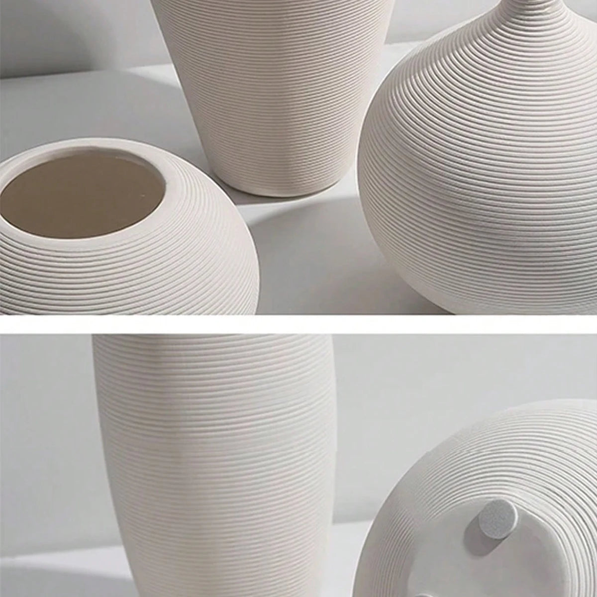 Nordic Style White Ceramic Vase – Home & Desk Décor