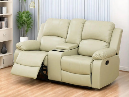 Sofa Set Living Room Furniture Reclining Couch Set with Cup Holders/Storage Console/Drop Down Table Fabric Recliner Sofa Set