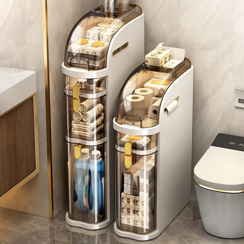 Installation-Free Ultra-Narrow Bathroom Storage Rack