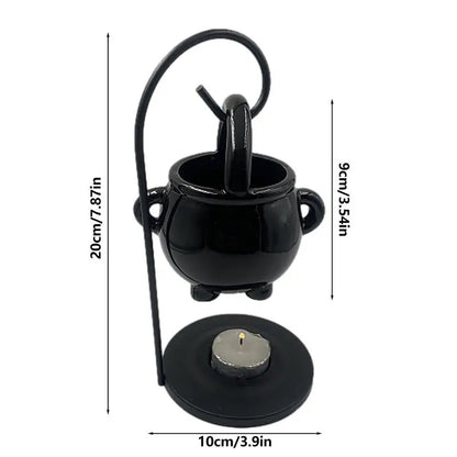 Hanging Cauldron Wax Burner & Candle Holder for Home Decor