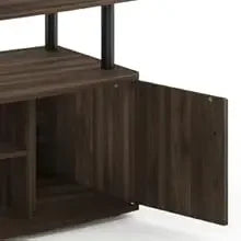 Large Entertainment Stand for TV Up to 55 Inch, French Oak Grey/Black