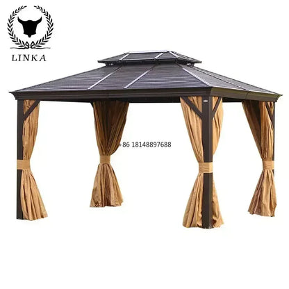 Outdoor leisure shade light pavilion Roman awning aluminum alloy European canopy garden villa courtyard