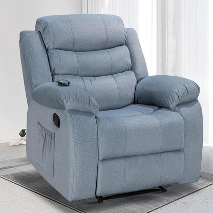 Massage Recliner Chair, Upholstered Sofa with Massage and Heating Function, Multifunctional Recliner for Living Room Lazy Boy, S