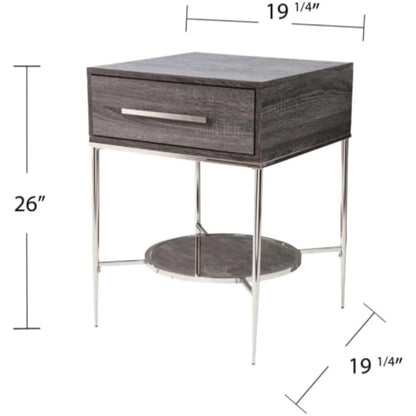 SEI Furniture Waltenson Black Nightstand