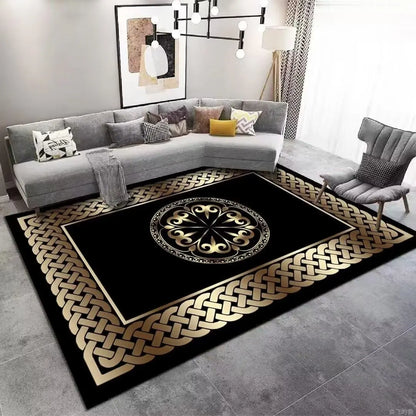 Modern Luxury Golden carpet for living room Abstract Decoration Large Carpets Coffee Table Side Rug Rooms Decor Mat tapis salon