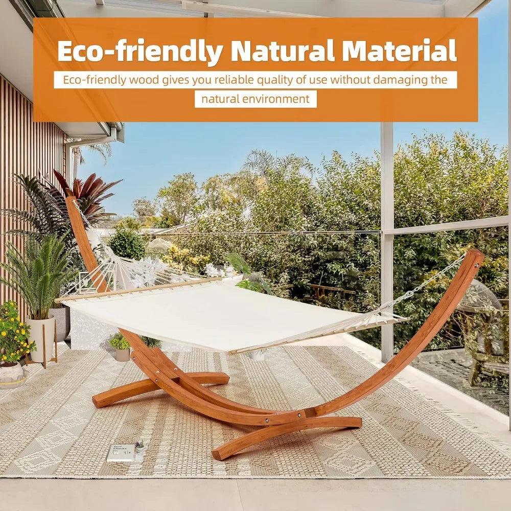 Wooden Hanging Bed - Easy Assembly, Waterproof, High-End Hammock