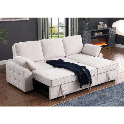 Convertible Wood Sofa Bed – Modular Pull-Out for Any Room