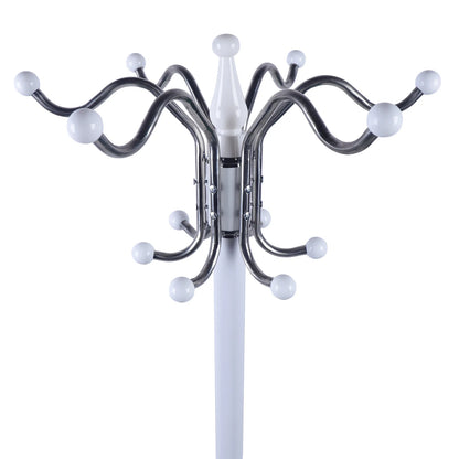 Metal Coat Tree Coat Racks with 16 Hooks Hat Jacket Stand Tree Holder Hanger Rack Marble Base