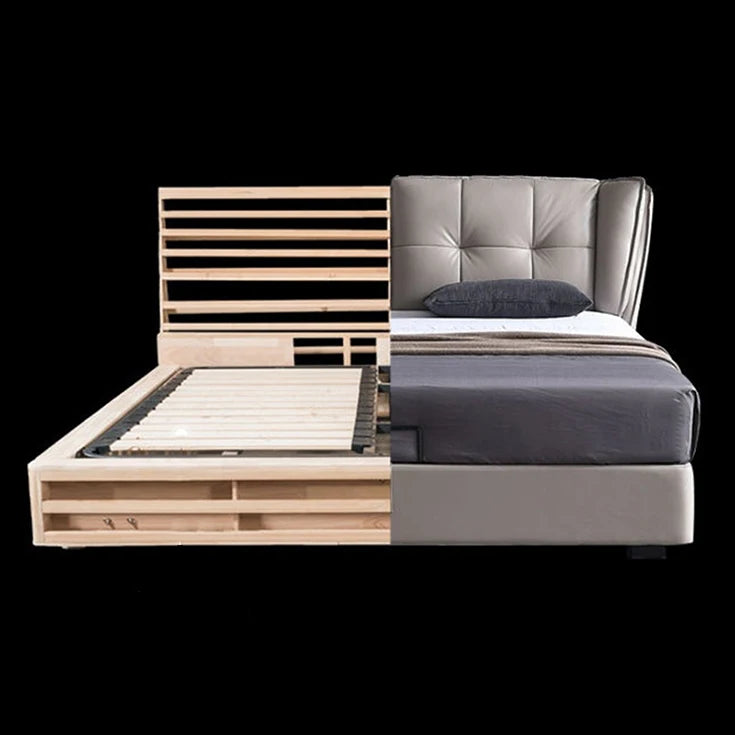 Simple Design Home Furniture Bedroom Set King Queen Size Bed Frame High-density Sponge