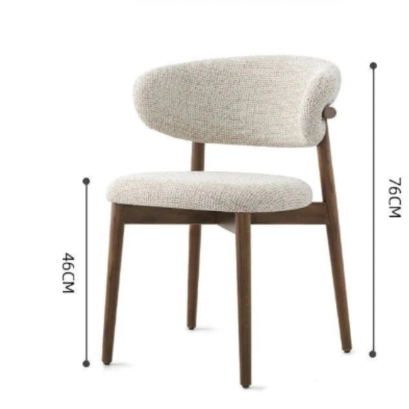 H2O Modern Nordic Iron & Wood Dining Chair