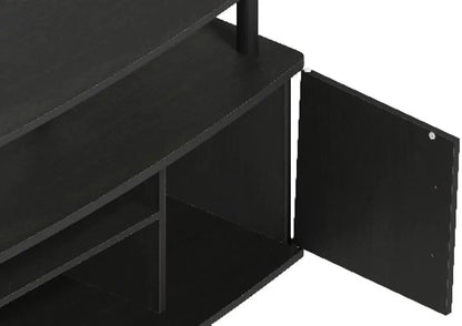 Large Entertainment Stand for TV Up to 55 Inch, French Oak Grey/Black