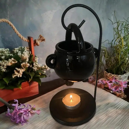 Hanging Cauldron Wax Burner & Candle Holder for Home Decor