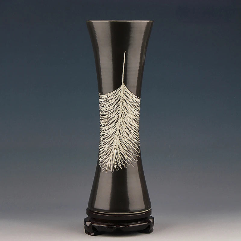 Modern Chinese Angel Feather Water Drop Vase