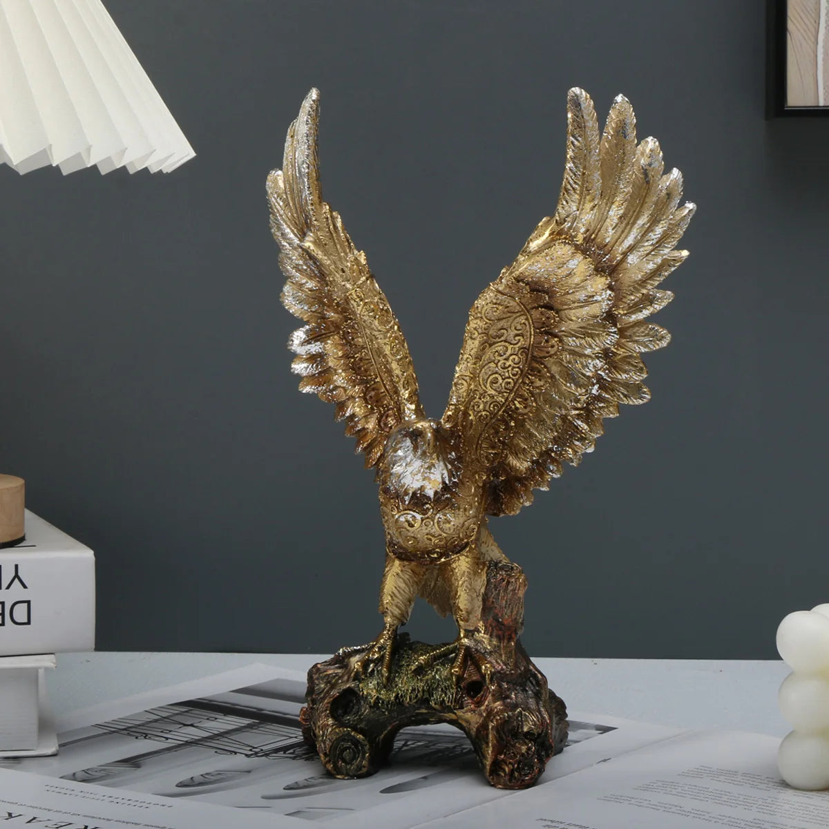 1pc, American Style Eagle Wings Exhibition EagleDecoration Resin Crafts, Grand Exhibition OpeningHousewarming Gifts, Home Furnis