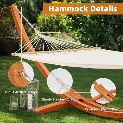 Wooden Hanging Bed - Easy Assembly, Waterproof, High-End Hammock