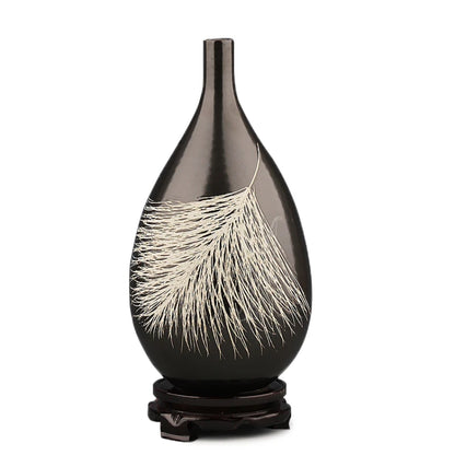 Modern Chinese Angel Feather Water Drop Vase