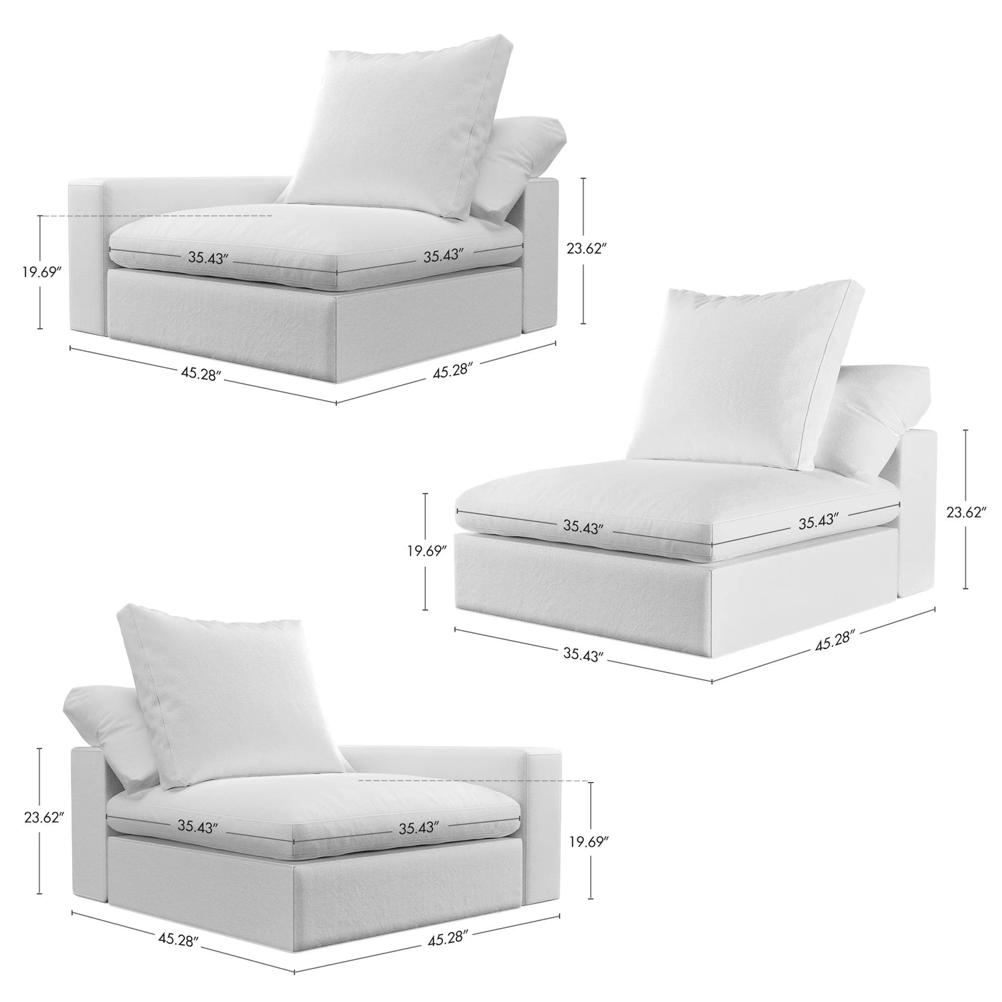 Puffs Cloud Sofas Nordic Floor Modular Sofa Modern Lounge Chair Accent Chairs Children Sleeper Sillones Home Furniture