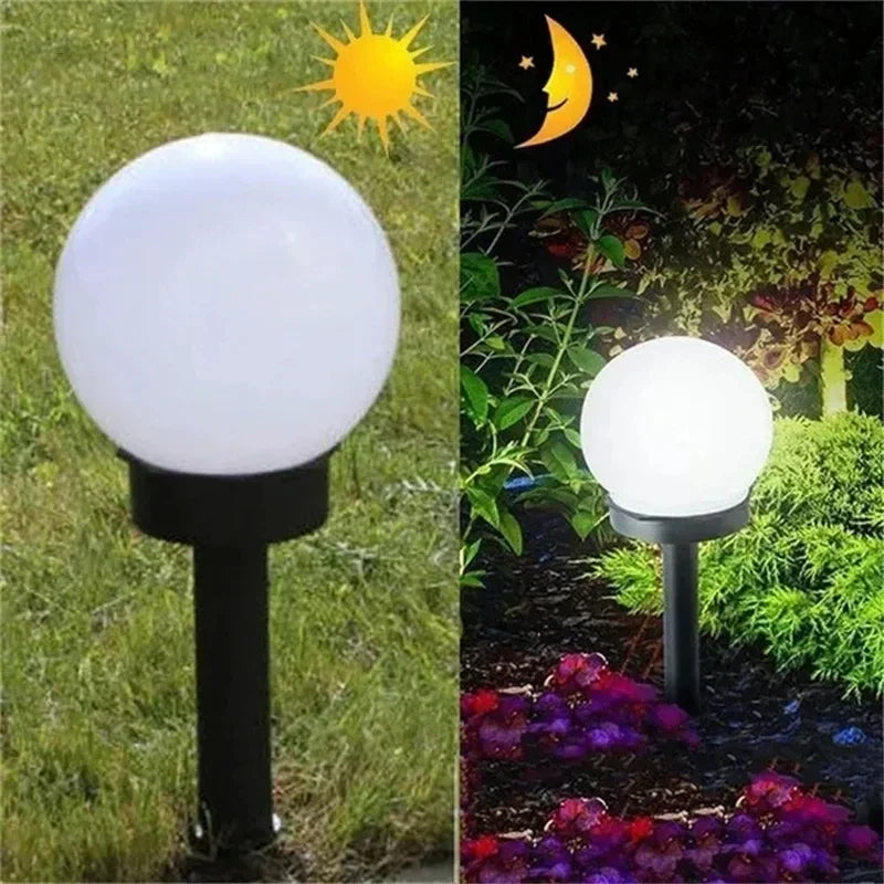 Chinese Style Ball Bubble LED Lawn Lamp - Waterproof, Solar