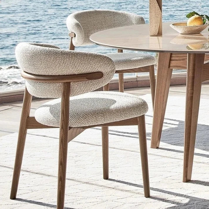 H2O Modern Nordic Iron & Wood Dining Chair