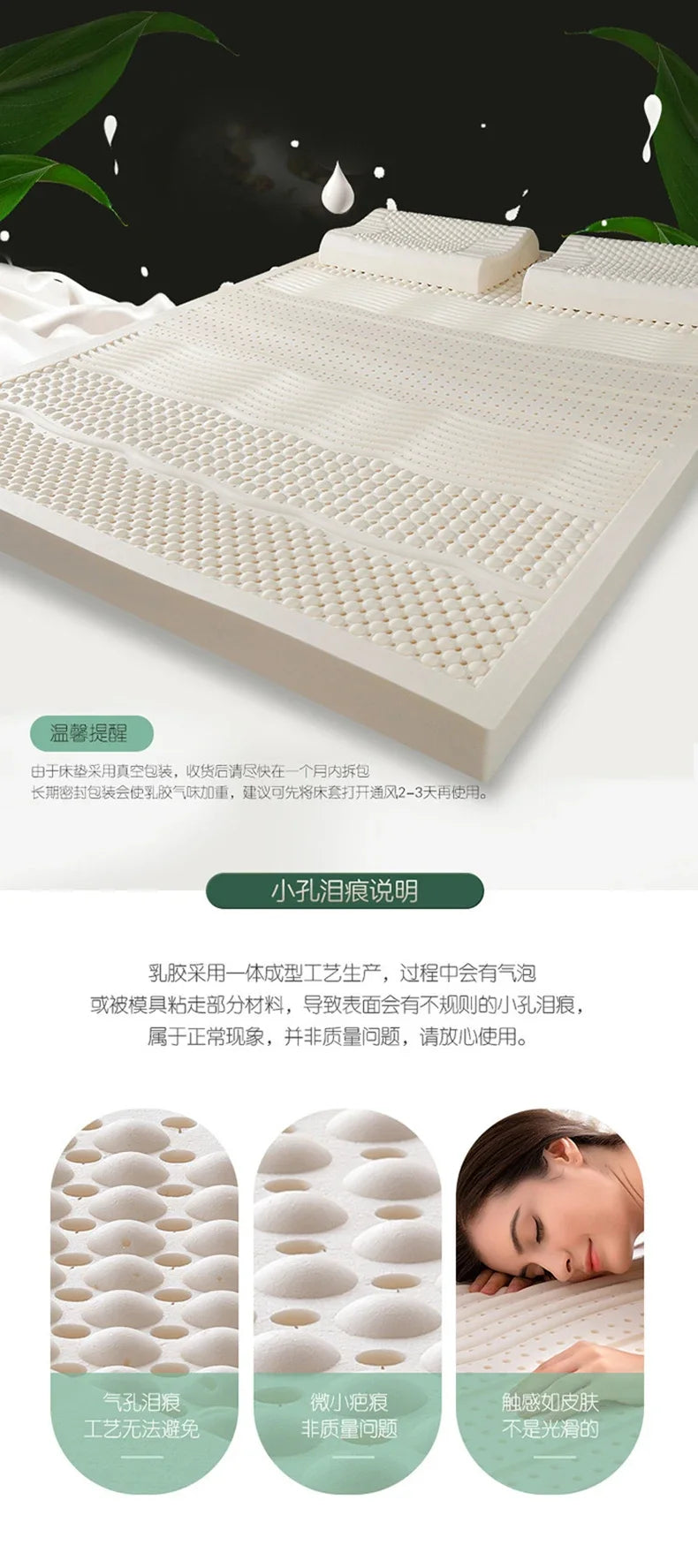 Thailand Natural 100% Latex Mattress Wholesale Student home hotel luxury top Tatami Mat Royal Gift Latex Mats With Cover