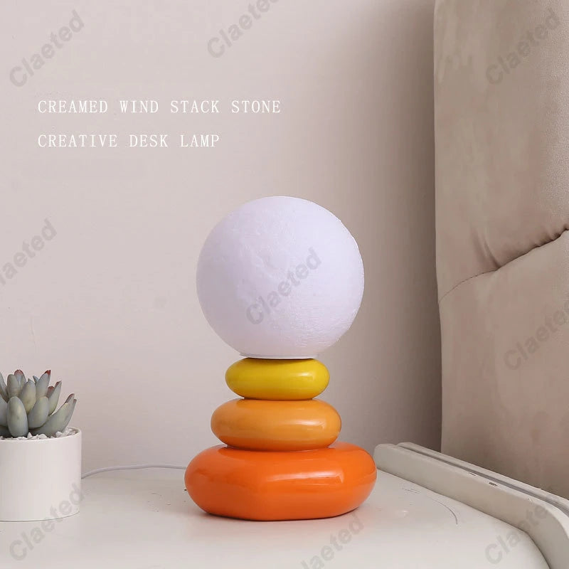 Colorful Nordic Stone Table Lamp