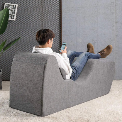 Lotus Chaise Lounges, 59D x 23W x 28.5H in, Dark Grey