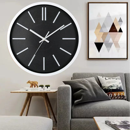 12-Inch Silent Digital Wall Clock - Stylish Living Room Decor