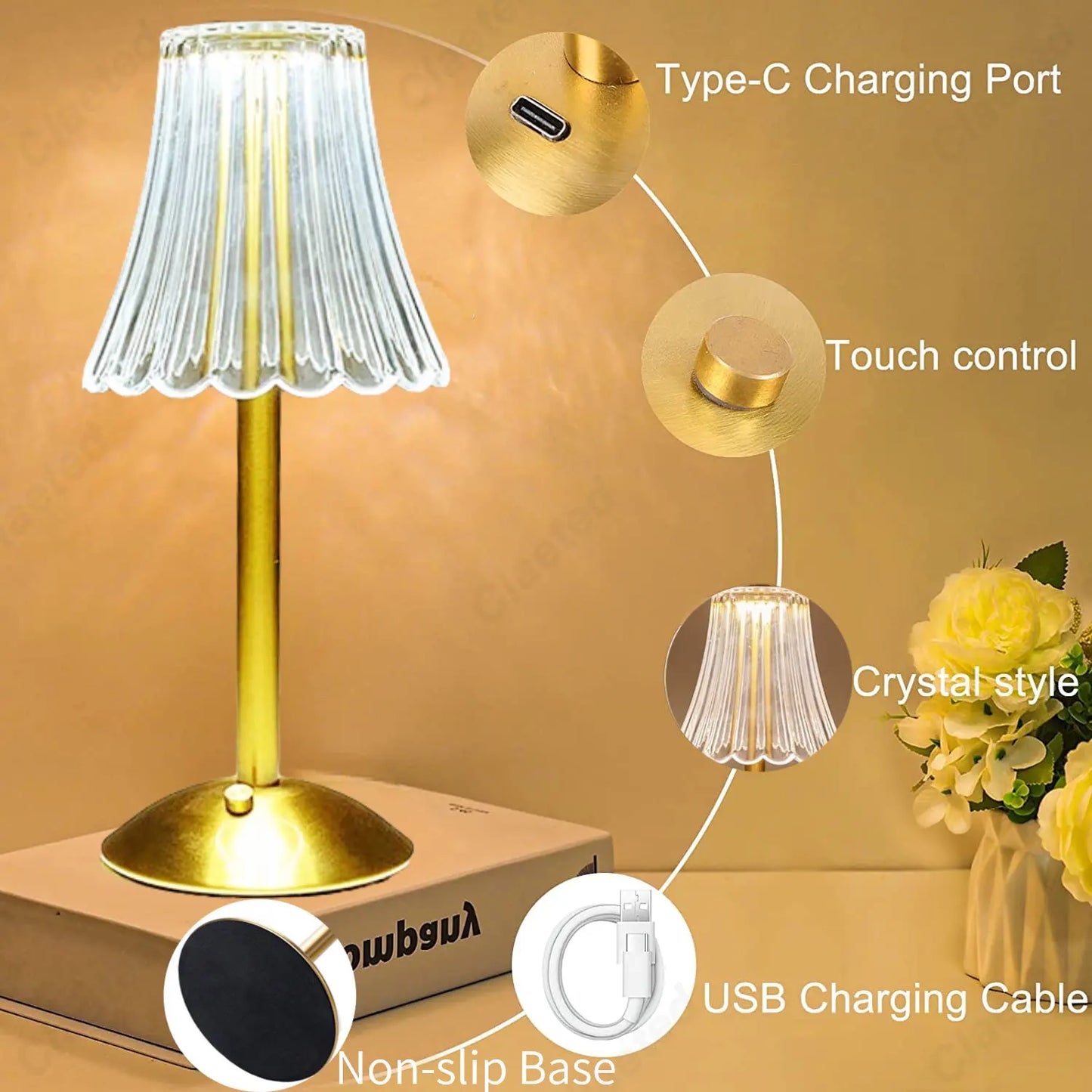 Rechargeable Wireless Touch Table Lamp