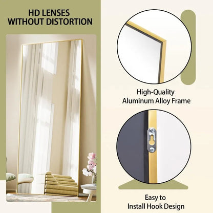 Full-Length Mirror, 71"x28" – Standing, Hanging, or Leaning Against Wall