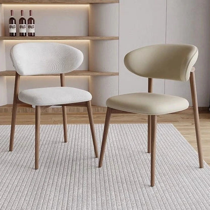 H2O Modern Nordic Iron & Wood Dining Chair