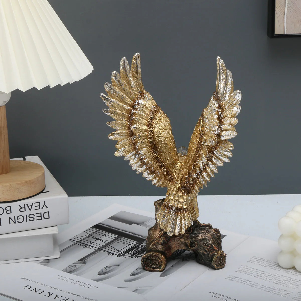 1pc, American Style Eagle Wings Exhibition EagleDecoration Resin Crafts, Grand Exhibition OpeningHousewarming Gifts, Home Furnis