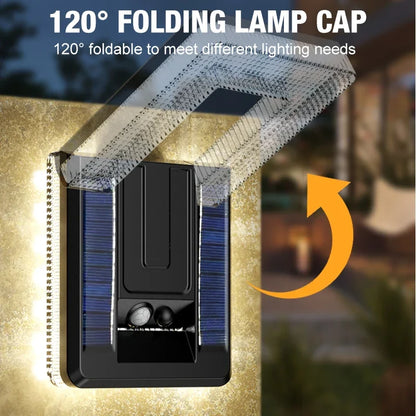 LED Intelligent Human Body Sensing Solar Wall Lamp Simple Courtyard Decoration Lighting Outdoor Waterproof Garden Street Lamp