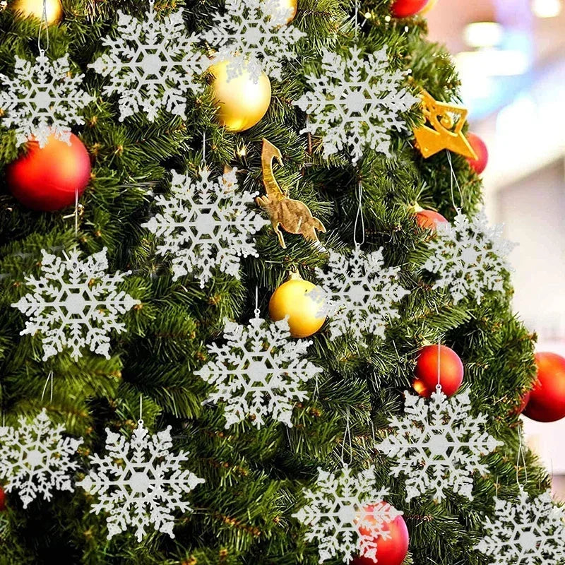 Blue Glitter Snowflakes for Christmas Tree