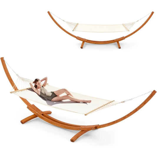 Wooden Hanging Bed - Easy Assembly, Waterproof, High-End Hammock