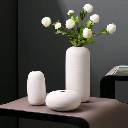 Nordic Style White Ceramic Vase – Home & Desk Décor