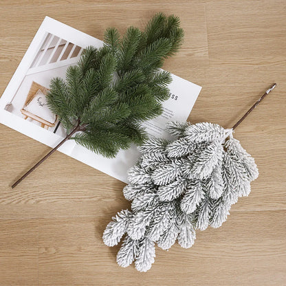 Artificial Snowy Pine Branches for Christmas Tree & Garland Decor