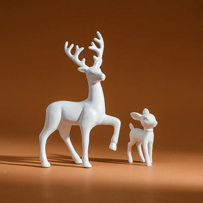 2 Pcs, Room Decor Mother Deer Cute Room Decor Sculptures Kawaii Sculptures Christmas Home Decoration Fawn Figurines