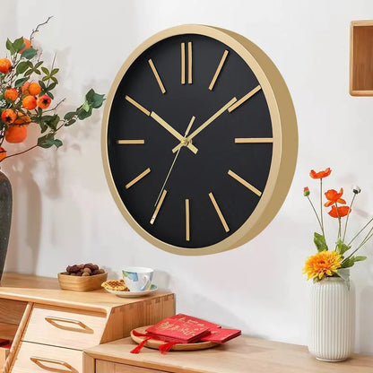 12-Inch Silent Digital Wall Clock - Stylish Living Room Decor