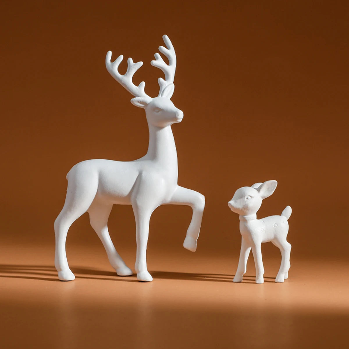 2 Pcs, Room Decor Mother Deer Cute Room Decor Sculptures Kawaii Sculptures Christmas Home Decoration Fawn Figurines