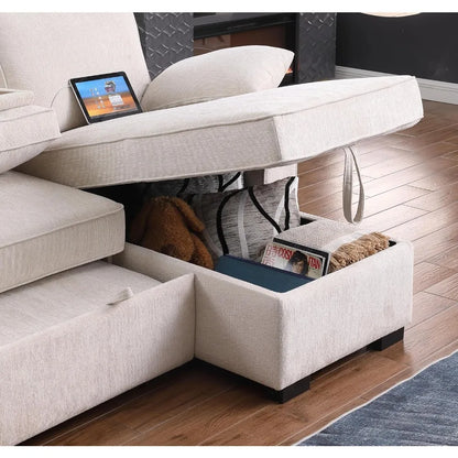 Convertible Wood Sofa Bed – Modular Pull-Out for Any Room