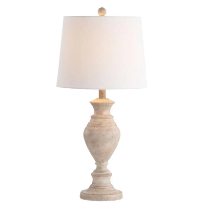 Rustic Wood Table Lamp Brown Finish 27.5" H LED Bulb Included