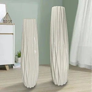 Ceramic White Tall Floor Vase 28 Inches,Modern Large Flower Tall Vases for Office, Home,Farmhouse,Living Room