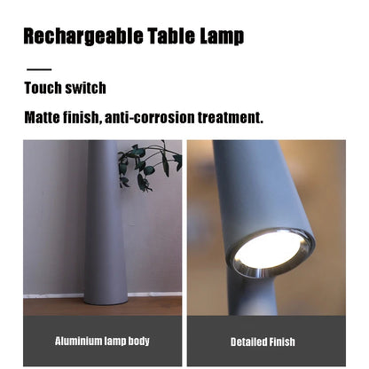 LED Rechargeable Desk Lamp Creative Living Room Study Lamp Top Touch Dimming Atmosphere Desktop Decoration Table Lamp