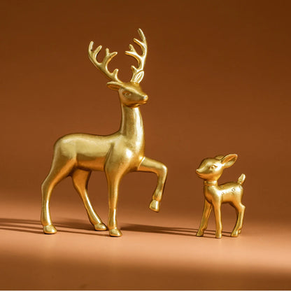 2 Pcs, Room Decor Mother Deer Cute Room Decor Sculptures Kawaii Sculptures Christmas Home Decoration Fawn Figurines