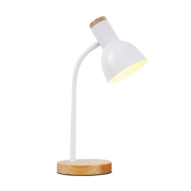 Nordic Wooden & Iron LED Folding Desk Lamp