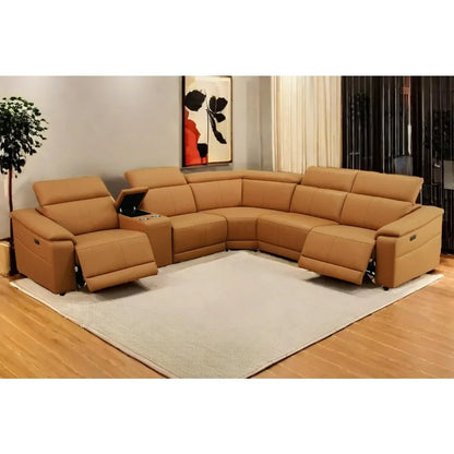Sectional Sofa Couch for Living Room, Recliner Sofa Set, Reclining Corner Sectional Sofa Set with Storage Console Living Room