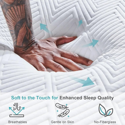 10-Inch Queen Size Foam Mattress in Box,Edges Support for Sleep Supportive,60" X 80" X 10"